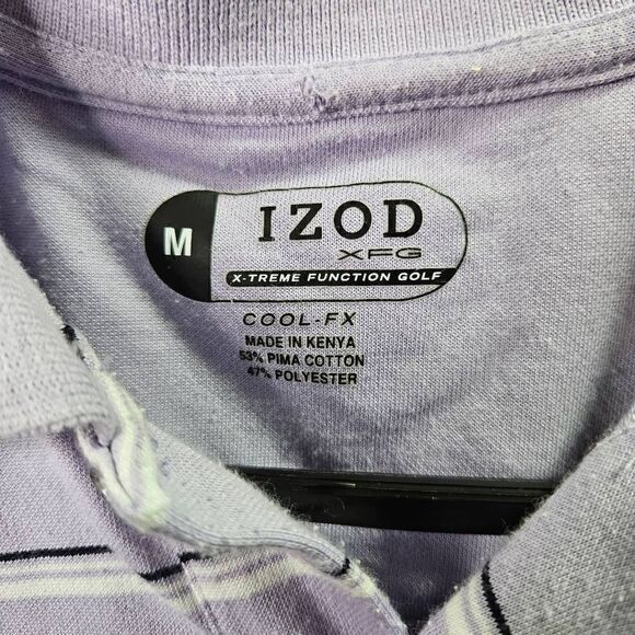 Izod Cool FX Extreme Function Golf Polo Short Sleeve Shirt Purple Mens Size M - Picture 2 of 6